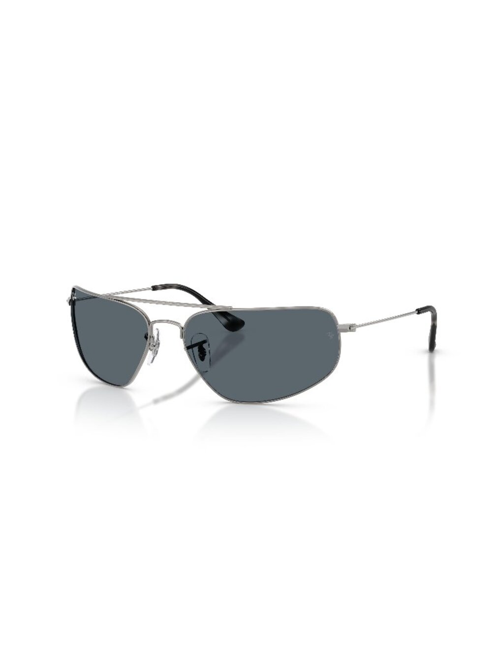 New Ray-Ban Unisex Sunglasses Grey Blue Lens Metal Frame Ray Ban RB3780 004 R5